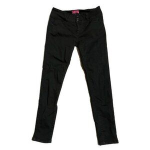 Wax Jean Women’s Solid Black Mid Rise Skinny Jeans Denim 15 32